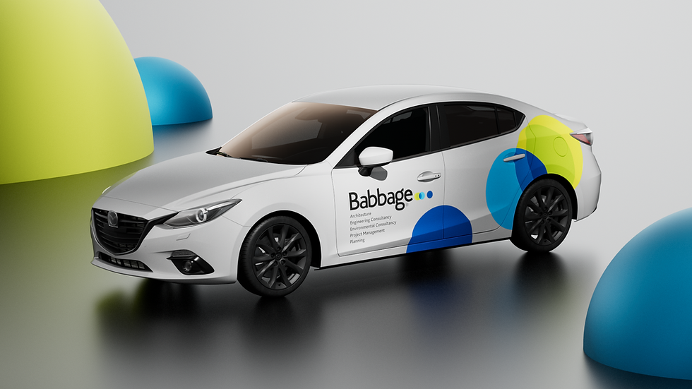 babbage car sign writing design
