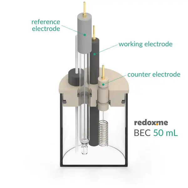 BEC 50 mL Basic Electrochemical Cell (RED-C-A/O-BEC-50)