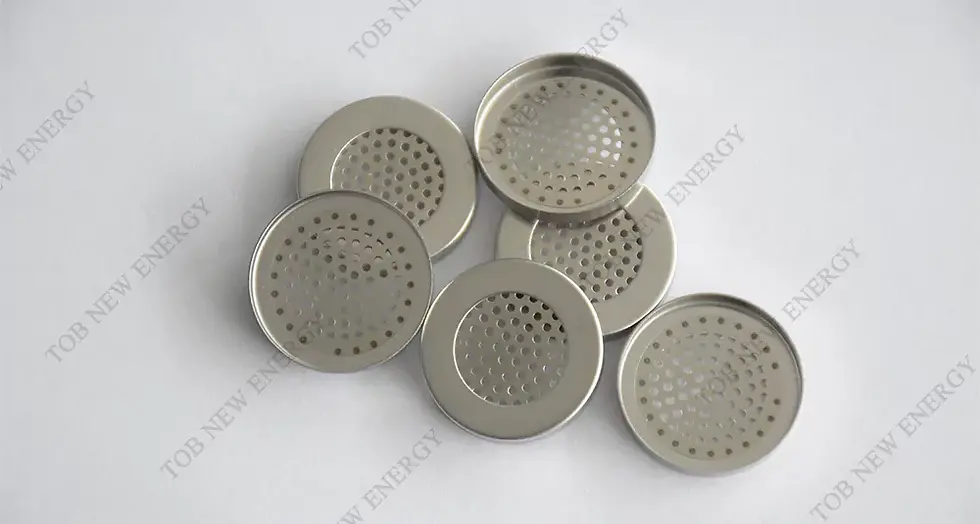Thumbnail: Meshed CR2032 Air Coin Cell Case, 304 Stainless Steel (TOB-2032-Air-304SS)