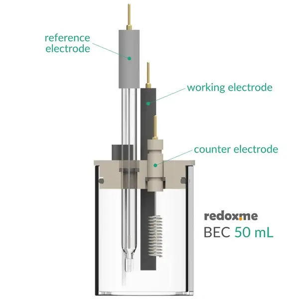 BEC 50 mL Basic Electrochemical Cell (RED-C-A/O-BEC-50)