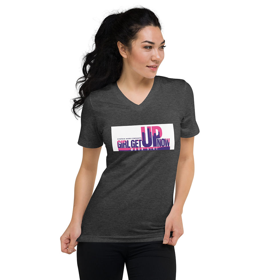 Thumbnail: Unisex Short Sleeve V-Neck T-Shirt