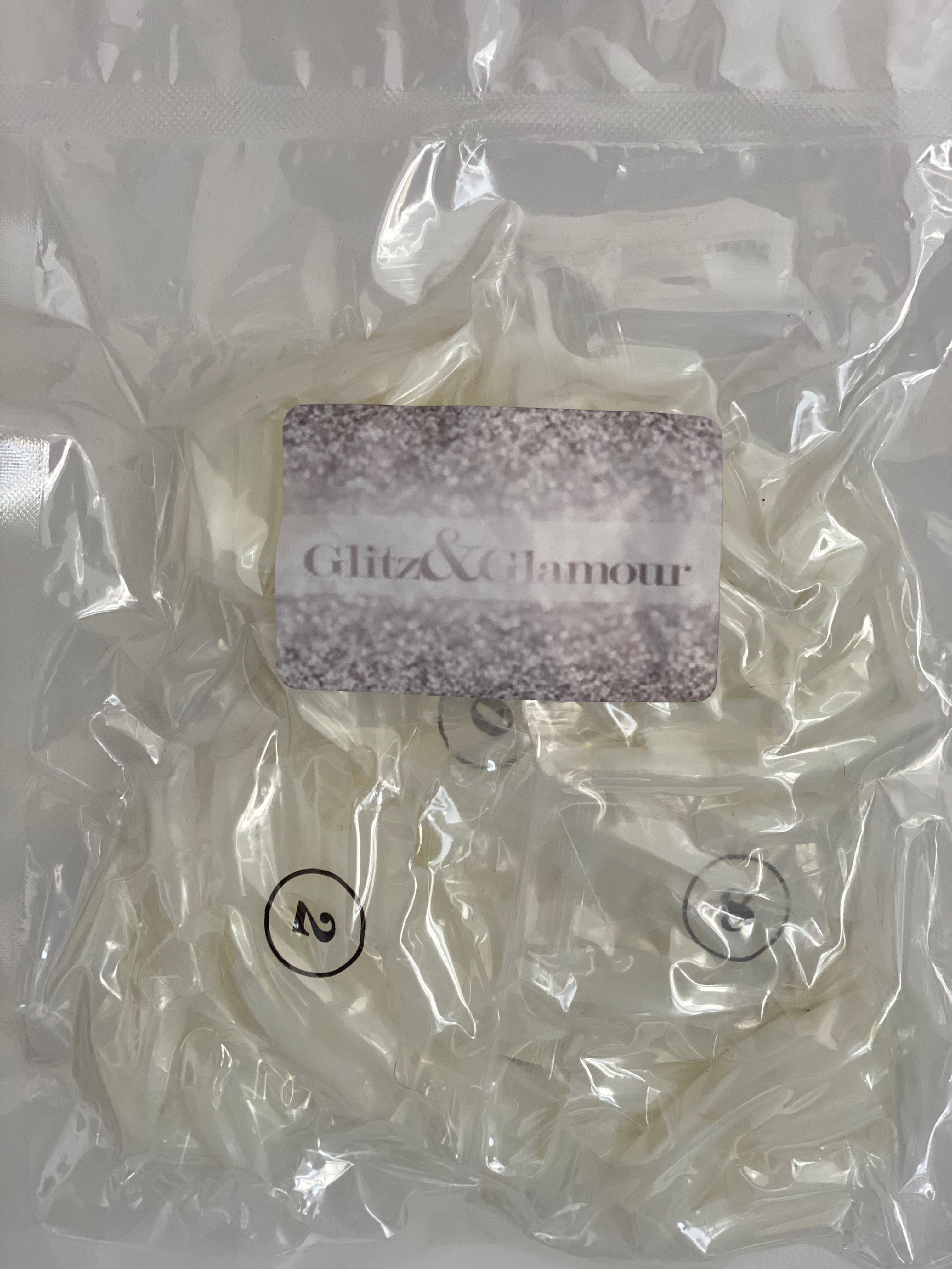 500x Glitz & Glamour Artificial French False Acrylic Nail Art Tips