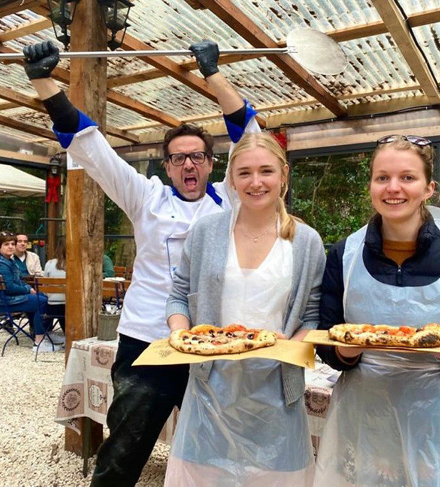 pizza making with our team