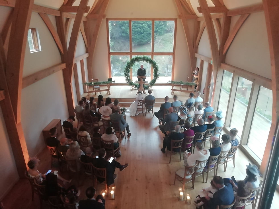 Wedding ceremony Mill Barns, Shropshire
