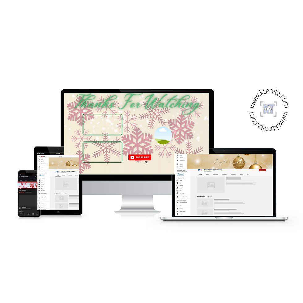Thumbnail: Christmas Brand-Kit | YouTube Channel Kit | Editable Canva Template