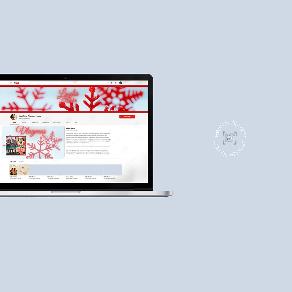 Thumbnail: Christmas Brand-Kit | YouTube Channel Kit | Editable Canva Template