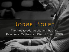 JORGE BOLET – The Ambassador Auditorium Recitals, Pasadena