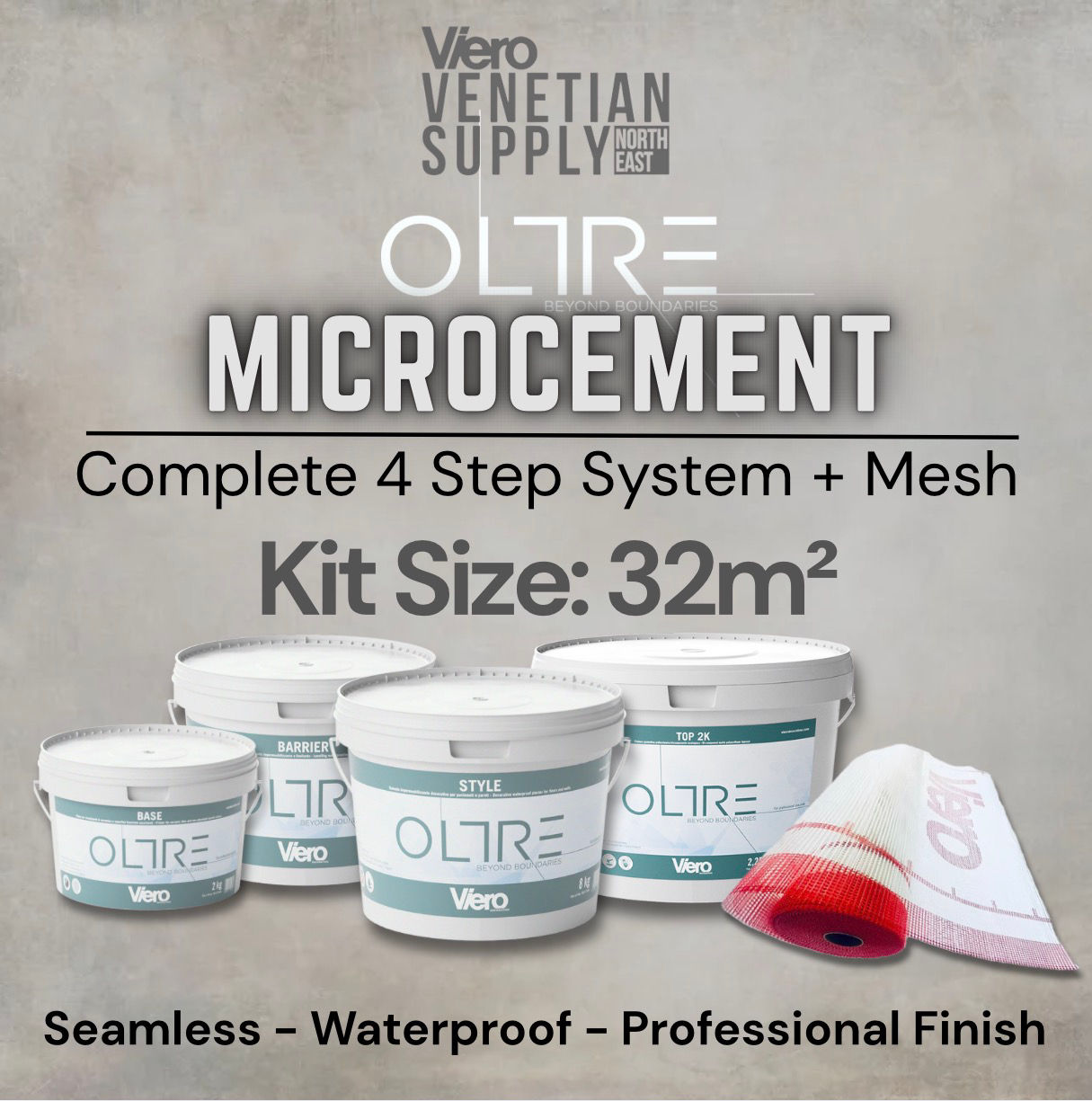 MicroCement Kit - Kit Size 32m2