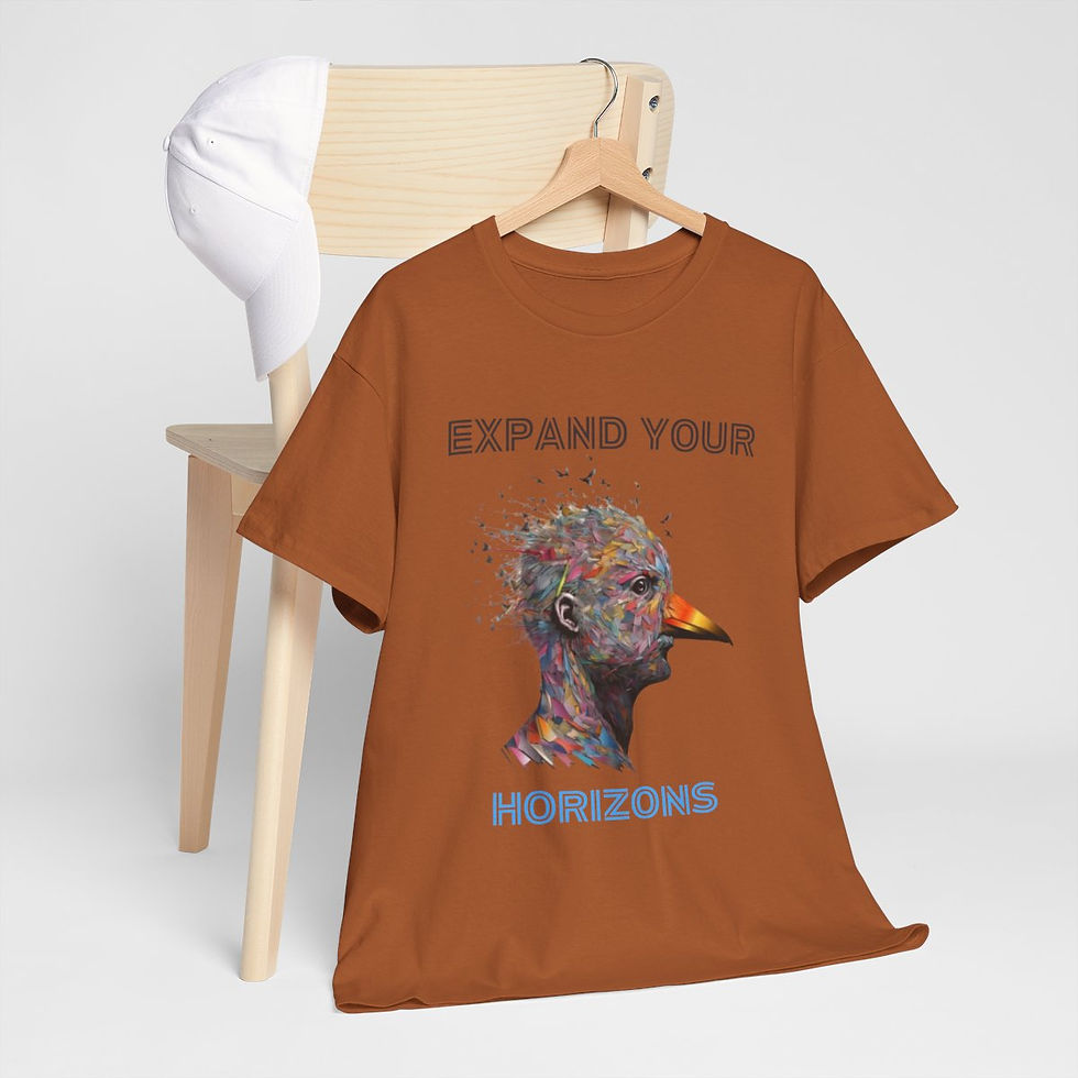 Miniatura: Camiseta unisex de algodón grueso: Expande tus horizontes 2