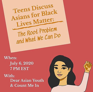 Teens Discuss Asians for Black Lives Matter With Count Me In