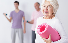 Elderly Woman at Gym