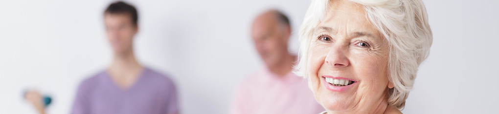 Elderly Woman at Gym