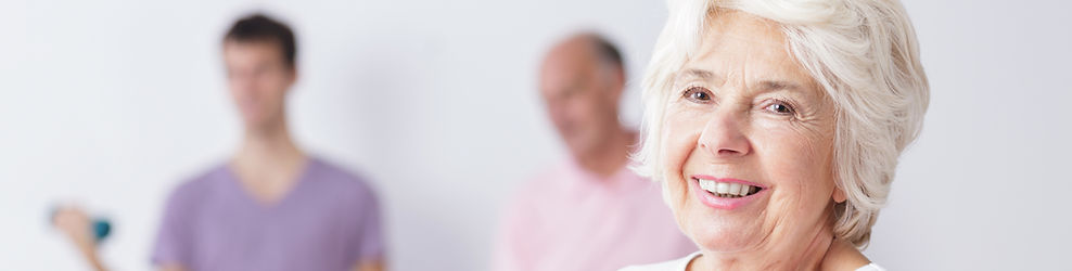 Elderly Woman at Gym