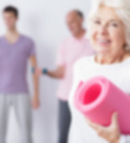 Elderly Woman at Gym
