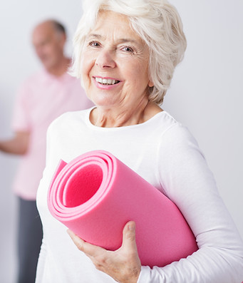 Elderly Woman at Gym
