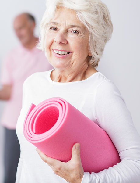 Elderly Woman at Gym