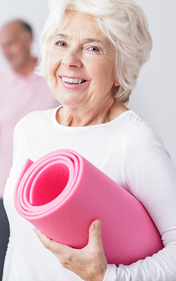Elderly Woman at Gym