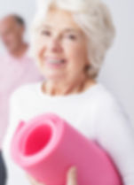 Elderly Woman at Gym