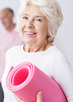 Elderly Woman at Gym