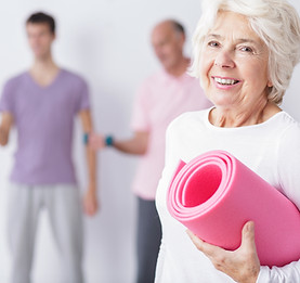 Elderly Woman at Gym