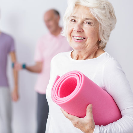 Elderly Woman at Gym