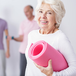 Elderly Woman at Gym