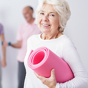 Elderly Woman at Gym