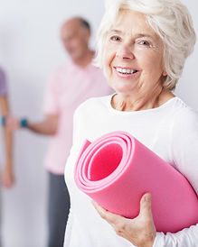 Elderly Woman at Gym