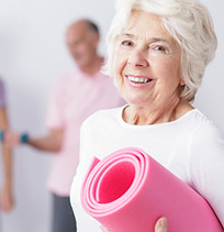 Elderly Woman at Gym