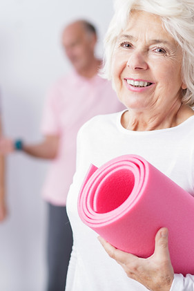 Elderly Woman at Gym
