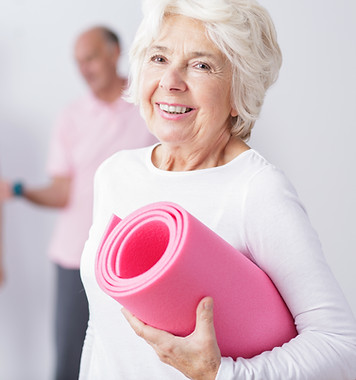 Elderly Woman at Gym