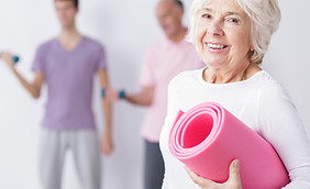 Elderly Woman at Gym