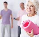 Elderly Woman at Gym