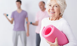 Elderly Woman at Gym