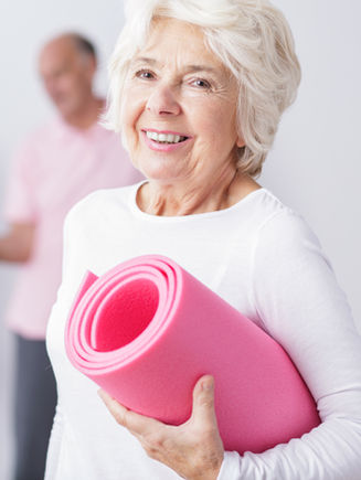 Elderly Woman at Gym