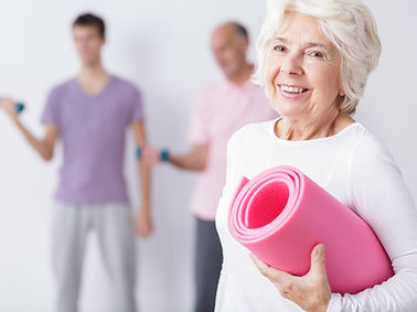 Elderly Woman at Gym