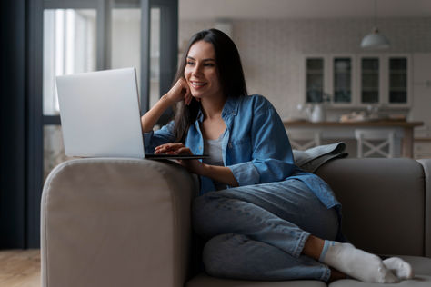 a person working from home