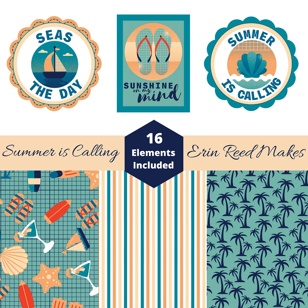 Summer is Calling Card Kit