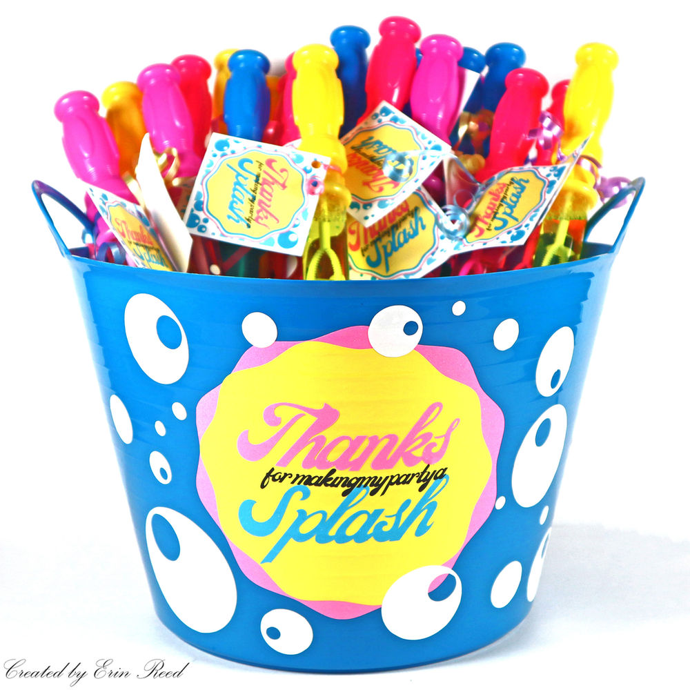 Bubble Wand Party Favors & Decorated Bucket