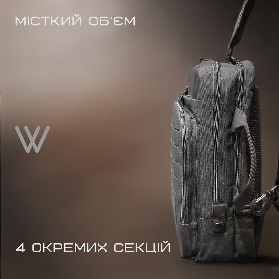 Прев'ю: Тактична сумка-слінг А4 TM «Silver Knight» чорна