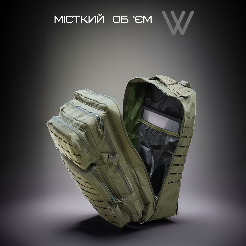 Прев'ю: Рюкзак LAZER CUT BIG SIZE 60L — Silver Knight олива