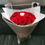 Miniatura: Ramo 24 rosas rojas y 1 rosa blanca