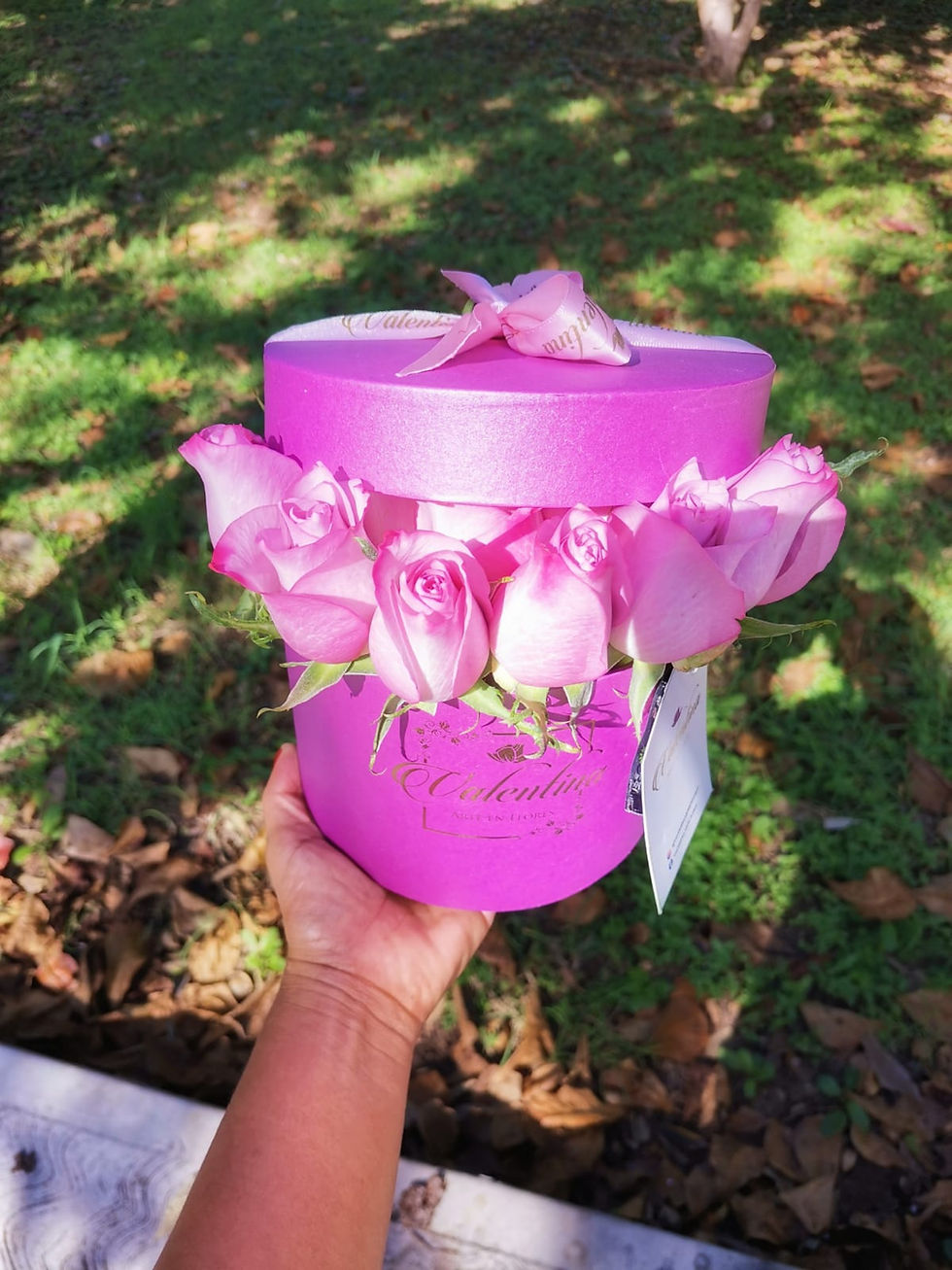 Miniatura: arreglo floral rosas, caja de rosas, box rosas