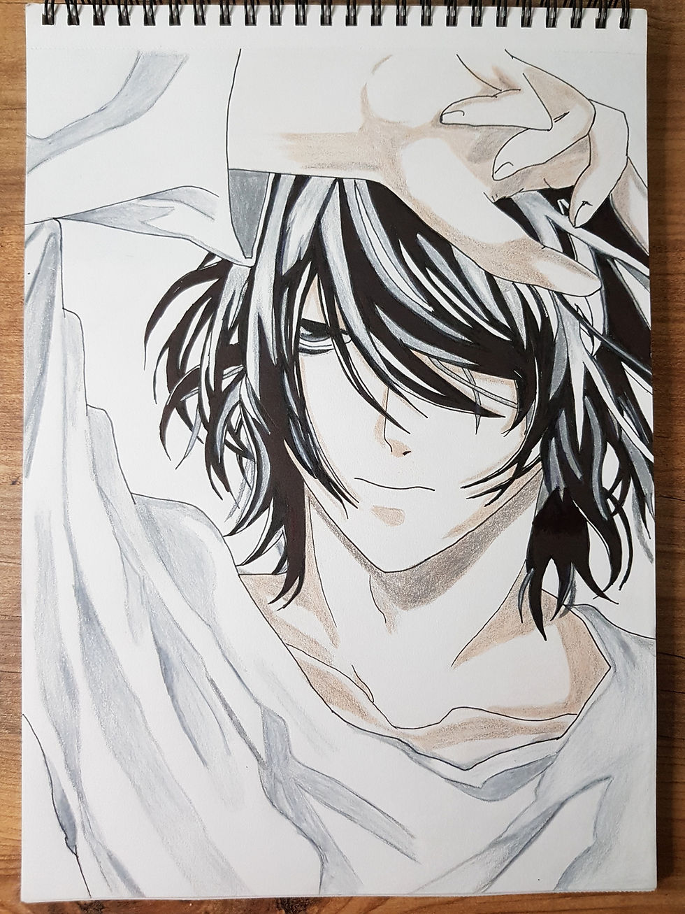 Drawing L from Death Note