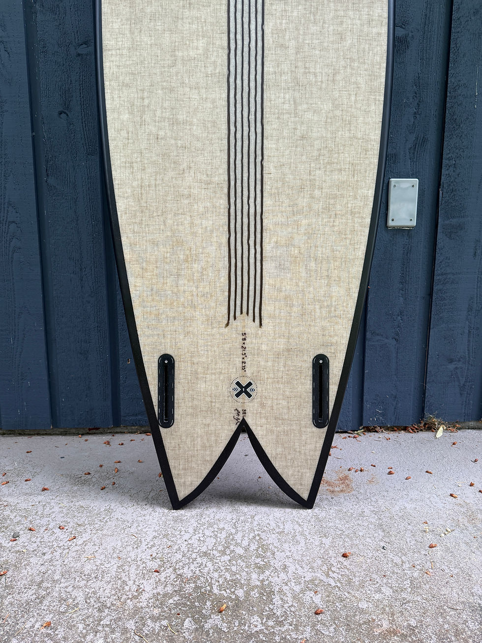 Thumbnail: 5'8 Fish Surfboard in Flax - Stock