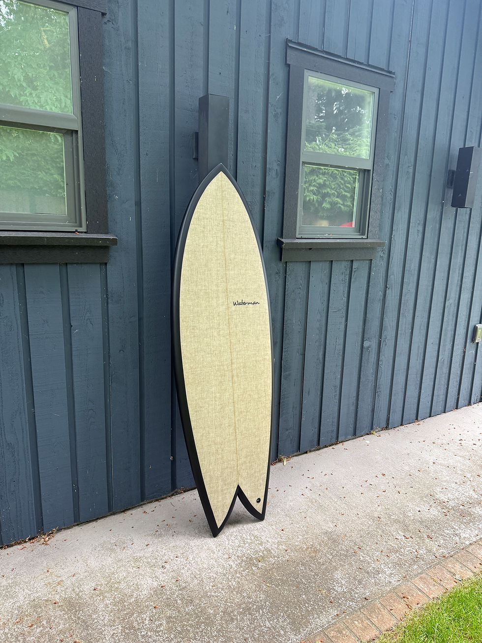 Thumbnail: 5'8 Fish Surfboard in Flax - Stock