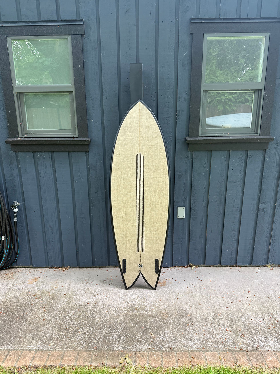 Thumbnail: 5'8 Fish Surfboard in Flax - Stock