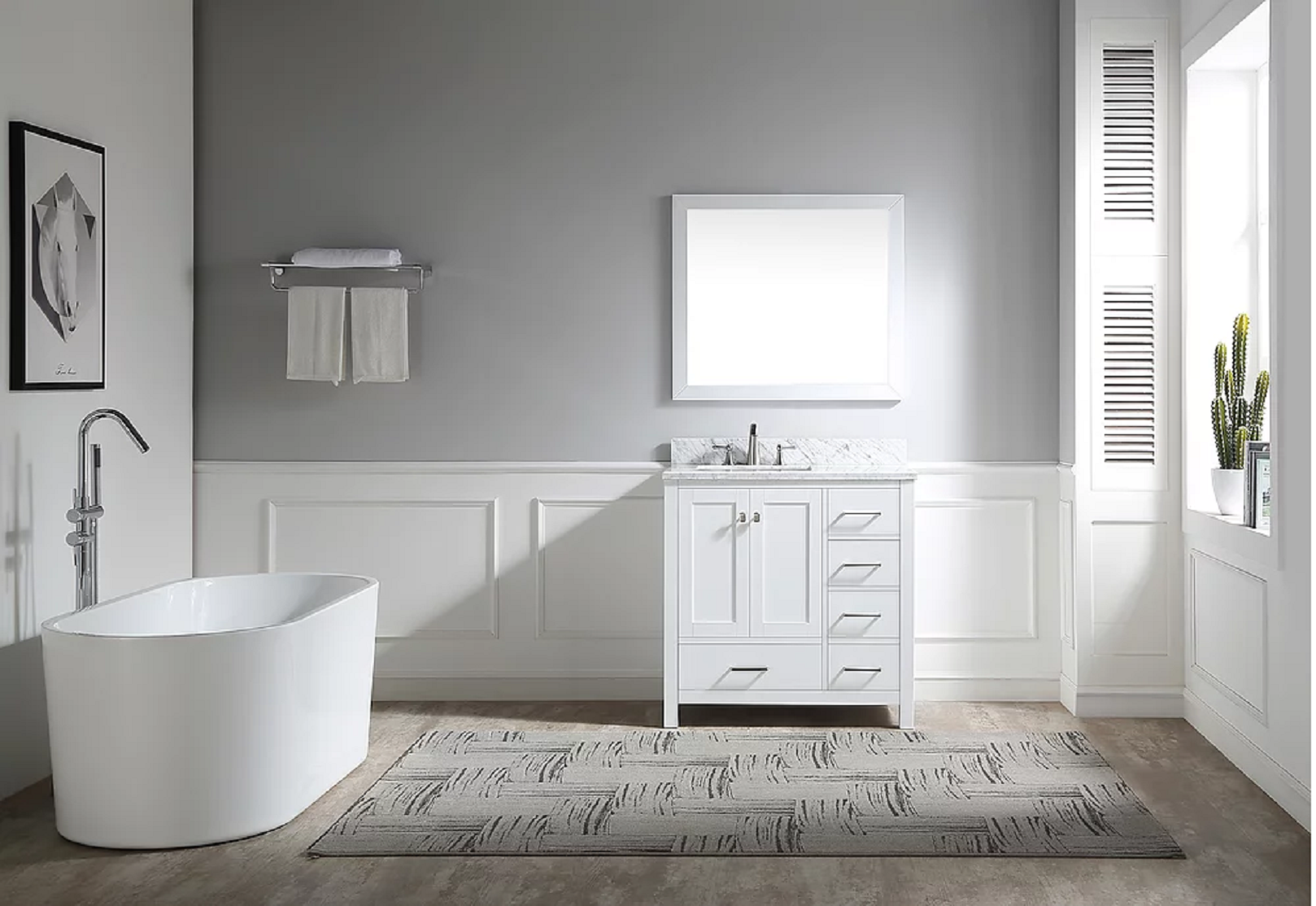 36” Bathroom vanity Model 10036. By Poseidon.