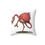 Thumbnail: Square Pillow Angry Flamingo Illustration Angry Bird Style Design