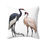 Thumbnail: Black and white cranes on pillow cover